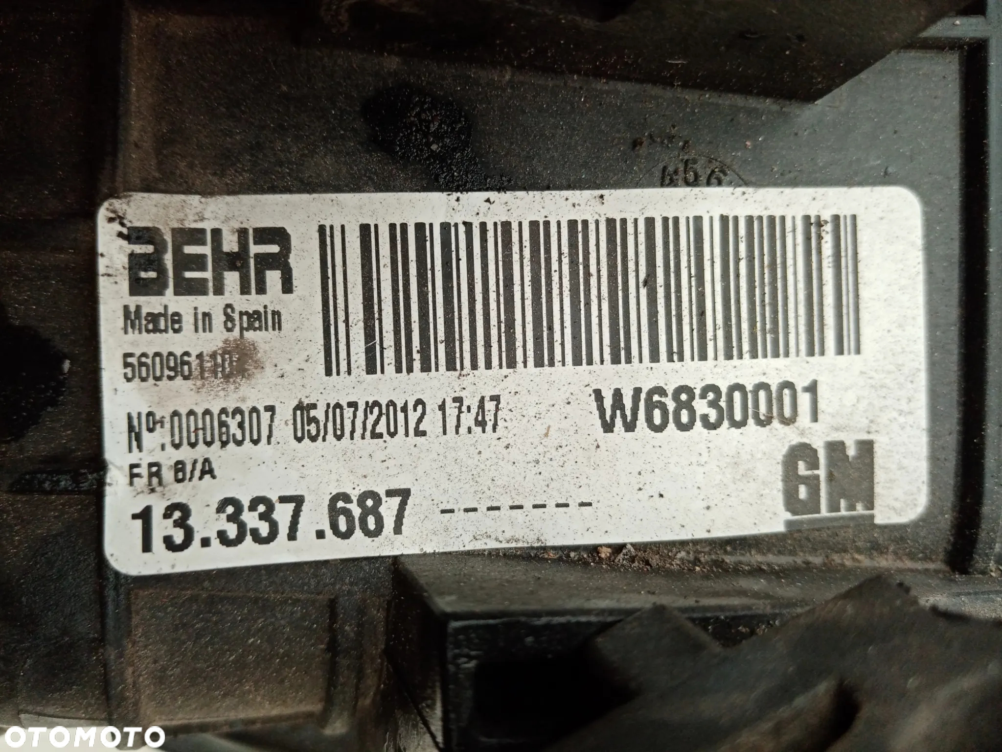13337686 13283247 13337687 komplet Wentylator chłodnica Opel Meriva B 1.4T Benzyna - 4