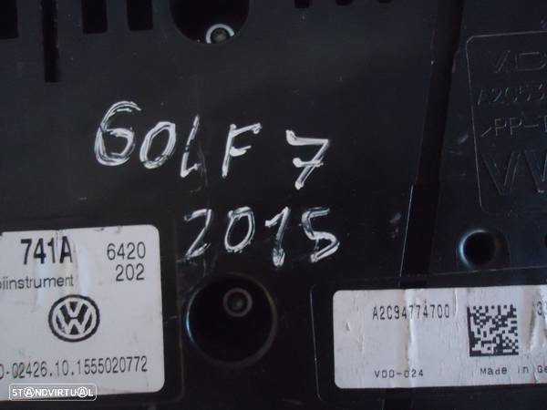 Quadrante VW Golf VII de 2015 - 3