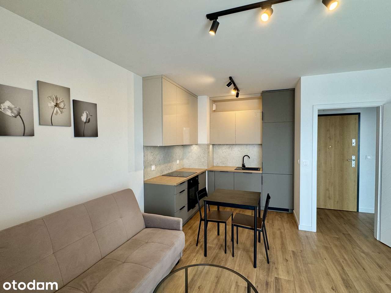 2 pokoje salon z aneksem kuchennym + sypialnia