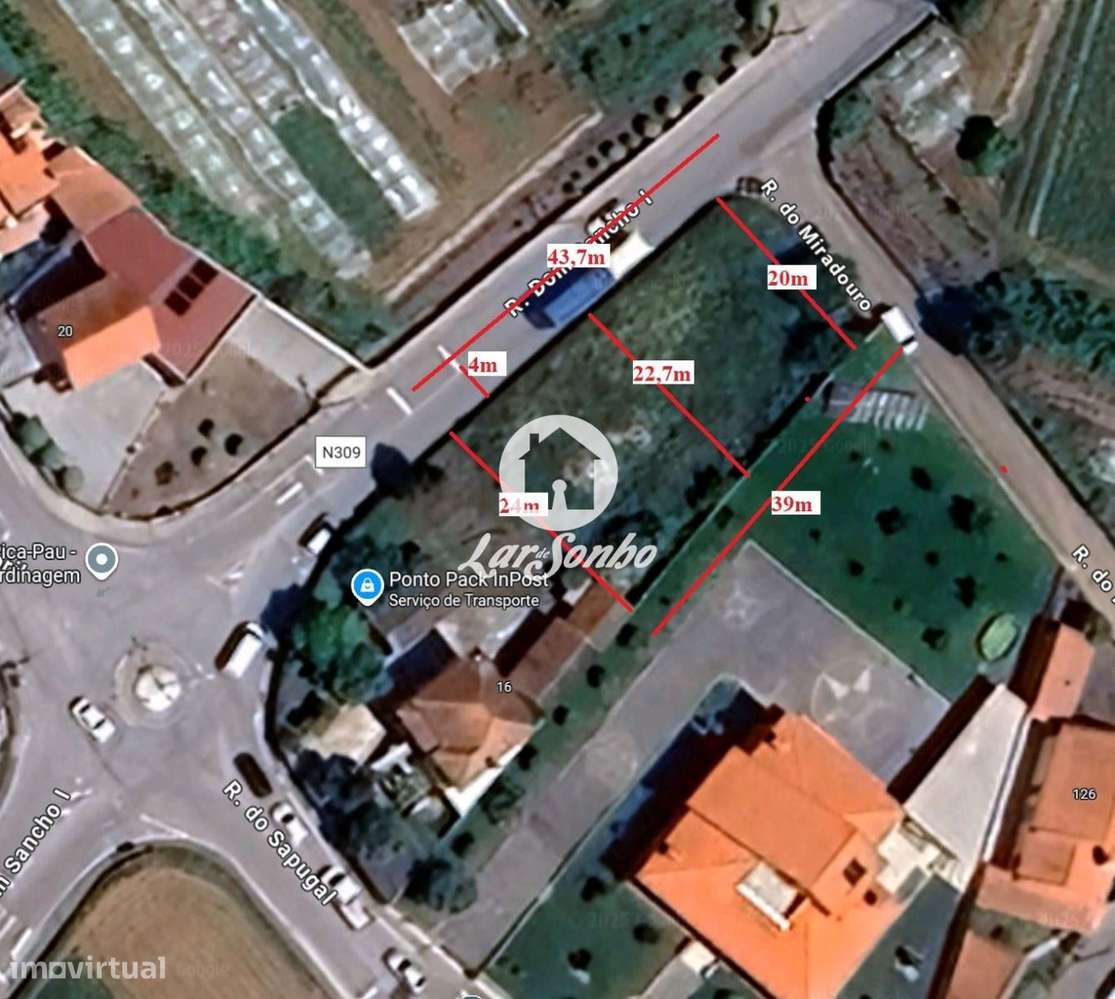 Terreno de construção p/ moradia individual com 861m2 em Parada - Grande imagem: 4/13