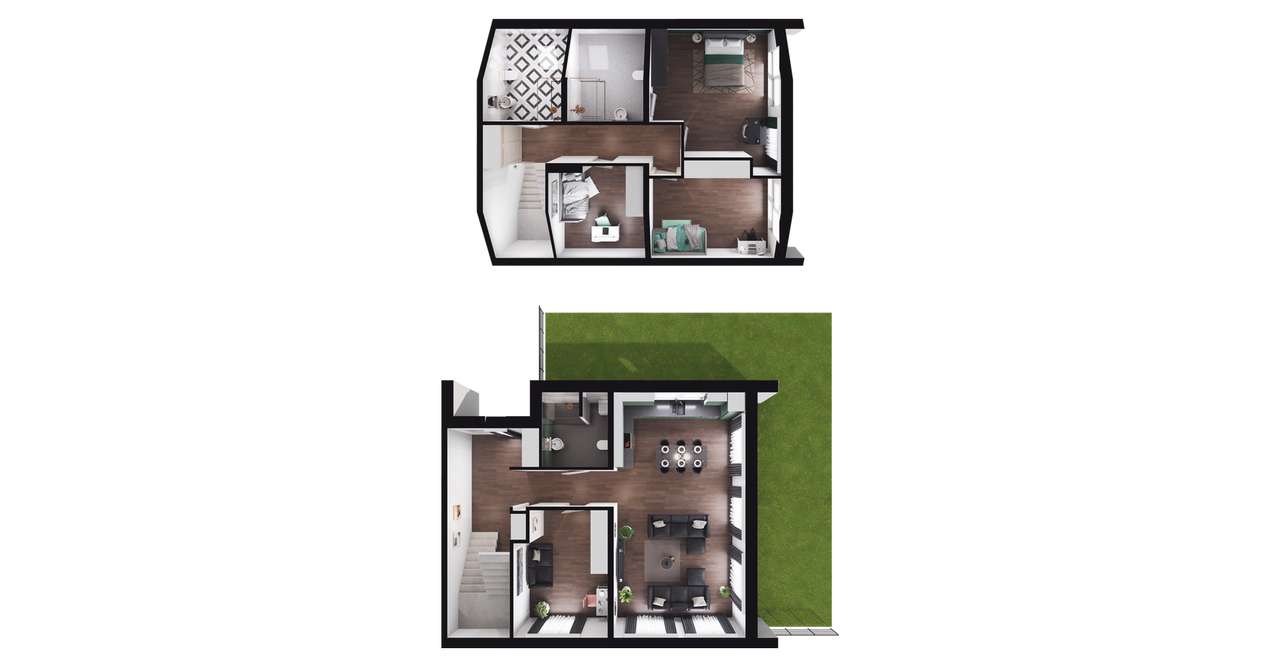 5-pokojowy dom 107m2 + ogródek Bezpośrednio - Pełny obrazek: 2/8