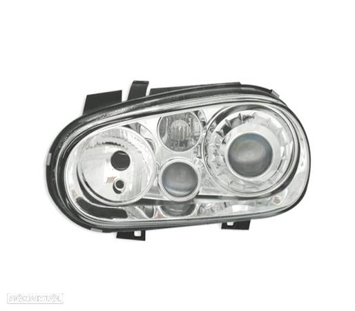 FARÓIS OEM PARA VOLKSWAGEN VW GOLF 4 MK IV FUNDO CROMADO - 2