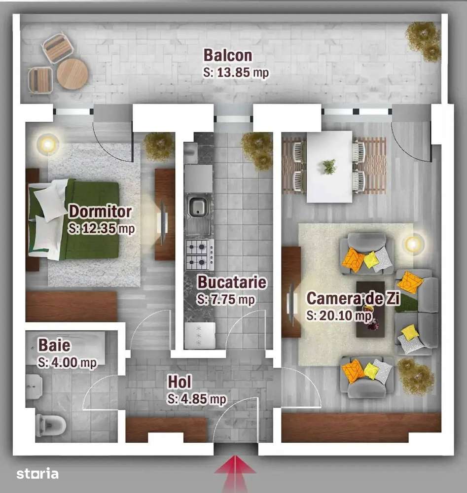 Bloc Nou 2 Camere Decomandat Pallady 8 min Metrou - Imagine principală: 2/5