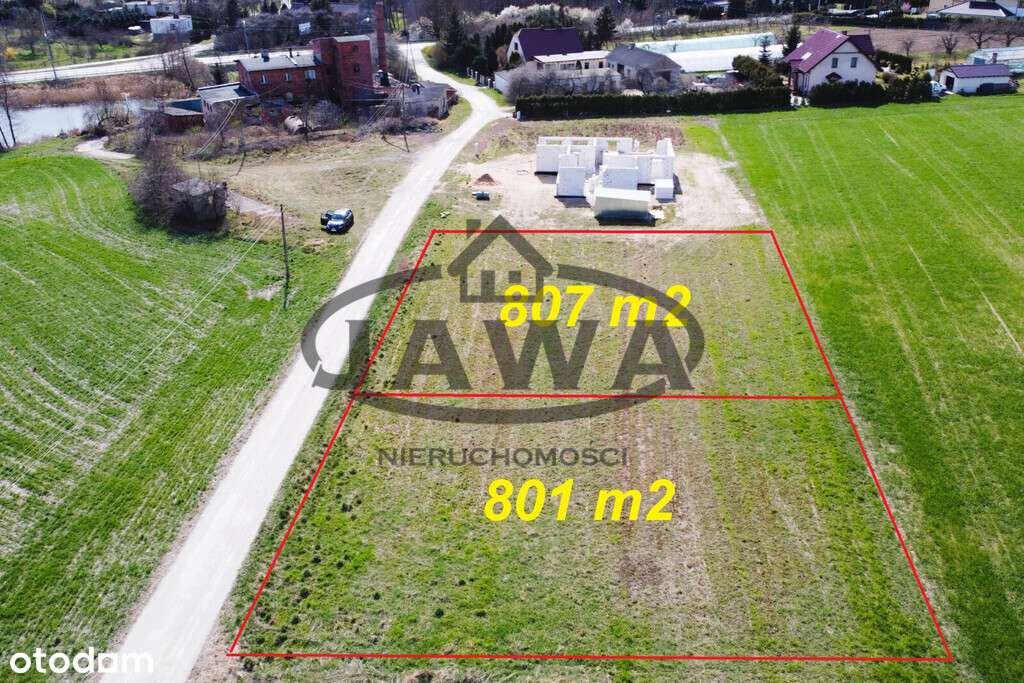 Działka budowlana 800 m2, plan miejscowy, media-1