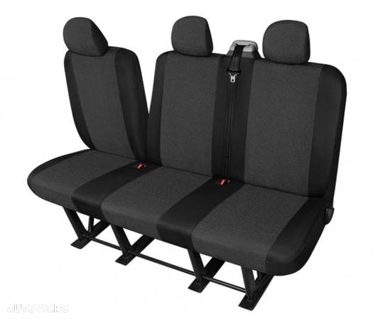 Husa bancheta cu trei locuri Ares Van DV3 Split , pentru Nissan Primastar 1, Opel Vivaro, Renault Trafic 2 , cu bancheta fractionata - 1