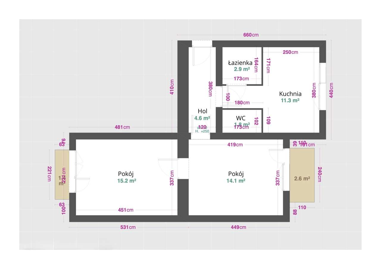 Bez prowizji| 2/3 pokoje przy centrum|-11