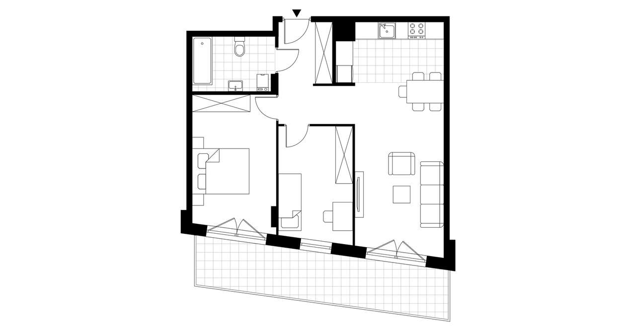 3-pokojowe mieszkanie 59m2 + balkon - Pełny obrazek: 4/9