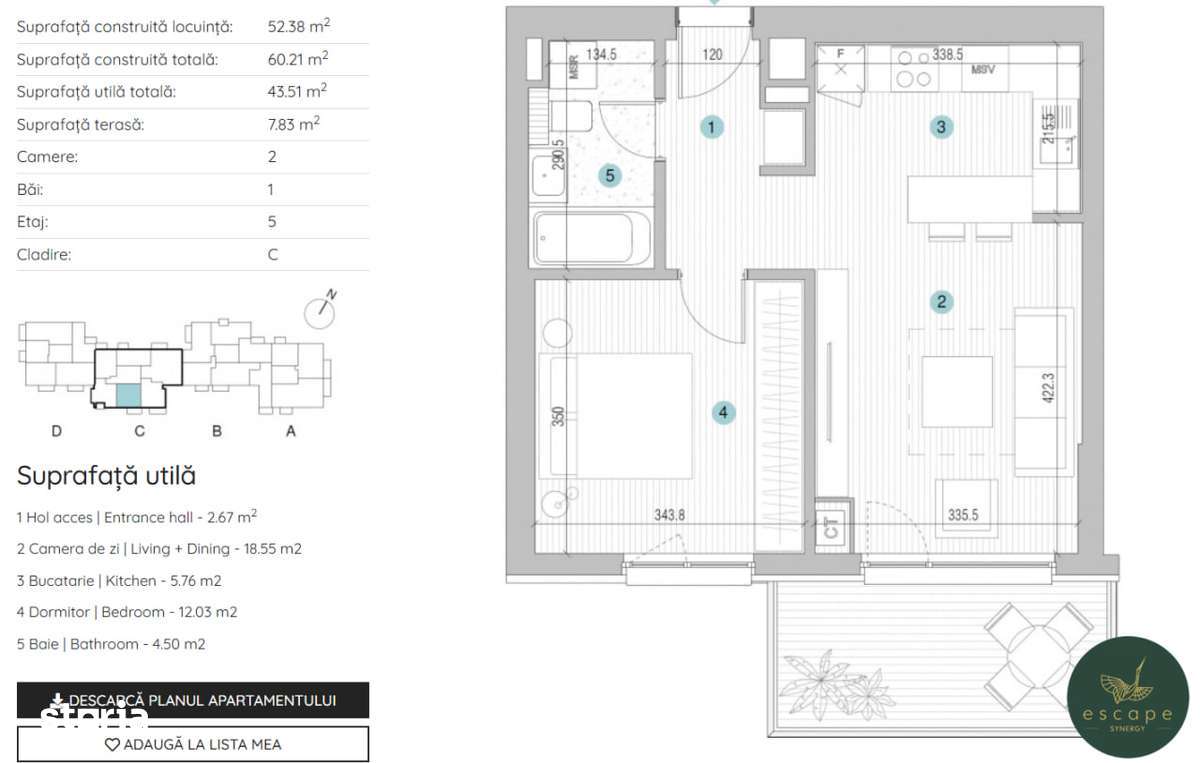 TVA INCLUS Apartament 2 camere | Piata Presei | Mobilat Utilat | 2023 - Imagine principală: 4/20