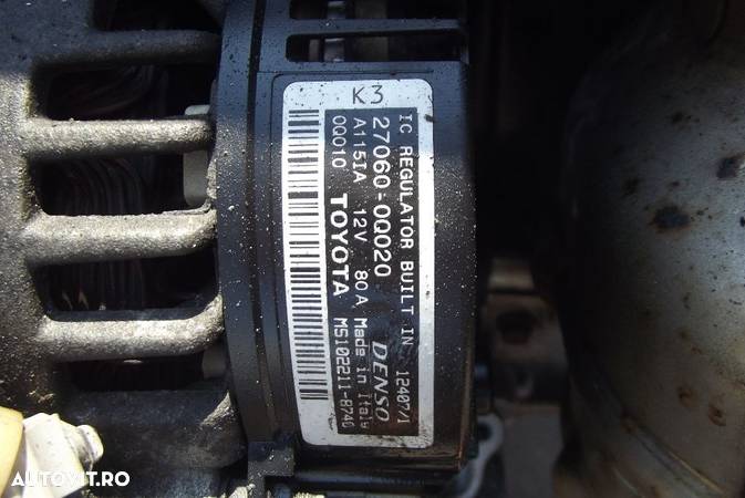 Alternator Toyota Aygo 1.0 benzina Citroen c1 Peugeot 107 dezmembrez - 1