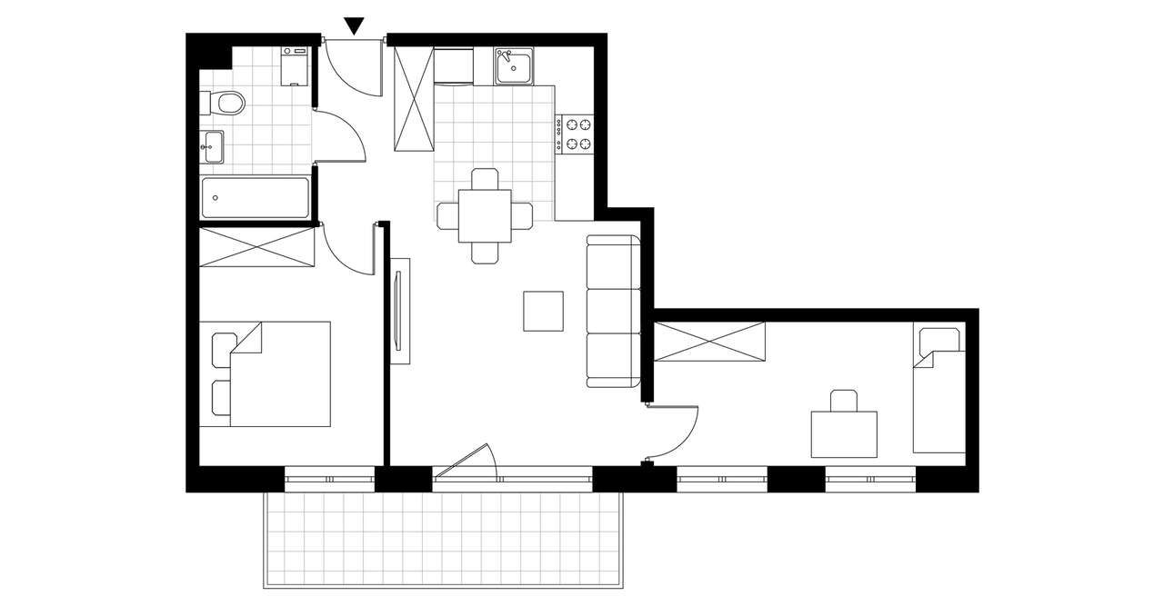 3-pokojowe mieszkanie 50m2 + balkon Bez Prowizji - Pełny obrazek: 4/8