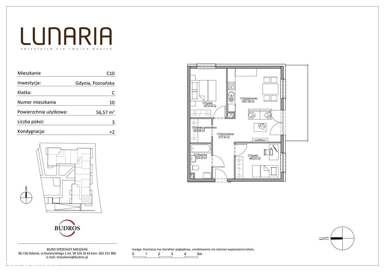 3-pokojowe mieszkanie 56m2 + balkon Bezpośrednio - Pełny obrazek: 2/9