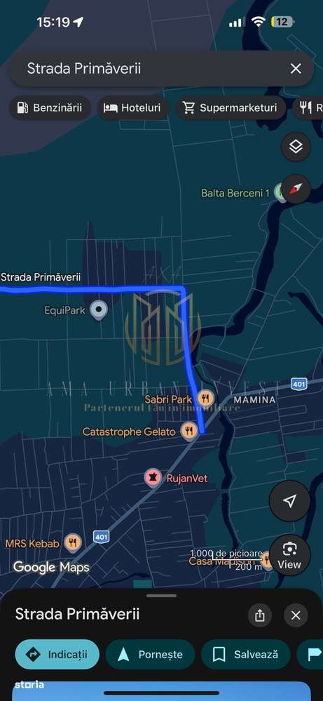 Teren intravilan comuna Berceni 305 mp  20500eur - Imagine principală: 2/3