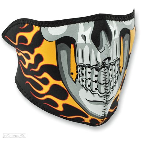 zan headgear half face mask burning skull one size 25030179 - 1