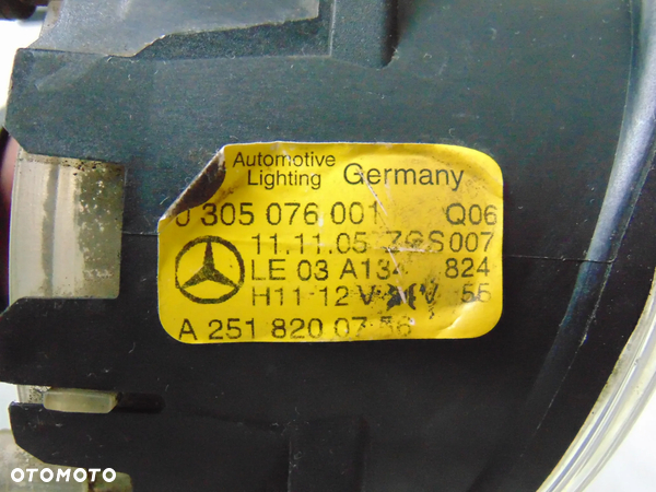 ORYGINAŁ halogen przedni przód lewy przeciwmgielny A2518200756 Mercedes W169 A Klasa 04-08r - 11