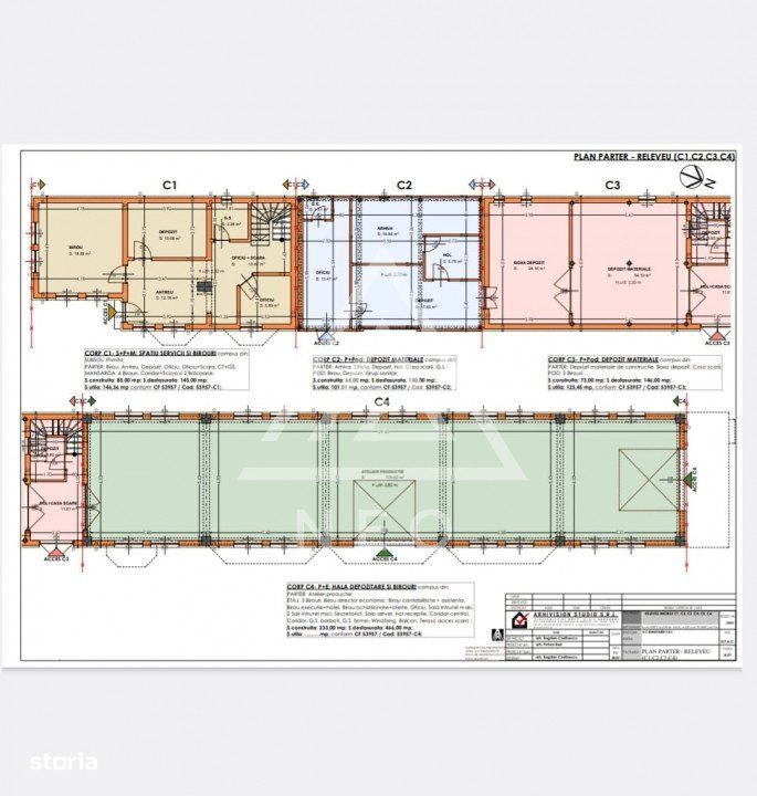 Spatiu de inchiiriat in Floresti ,  Cladire apartamente, birouri si ha