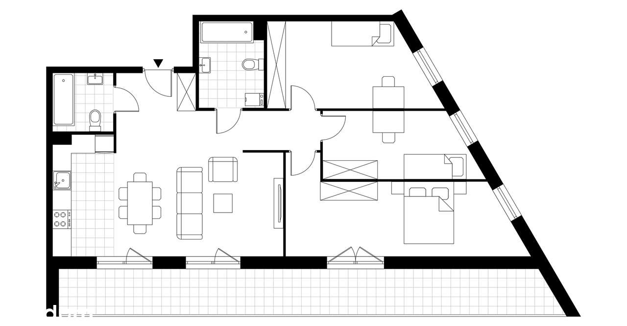 4-pokojowe mieszkanie 86m2 + balkon - Pełny obrazek: 3/8