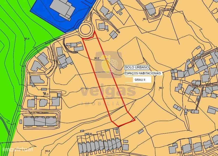 Terreno urbano com 4.880 m2 na Cruz da Areia, Leiria, com estudo para - Grande imagem: 2/11