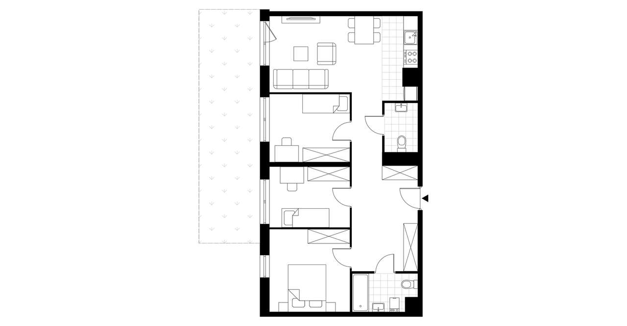 4-pokojowe mieszkanie 72m2 + ogródek Bez Prowizji - Pełny obrazek: 3/8