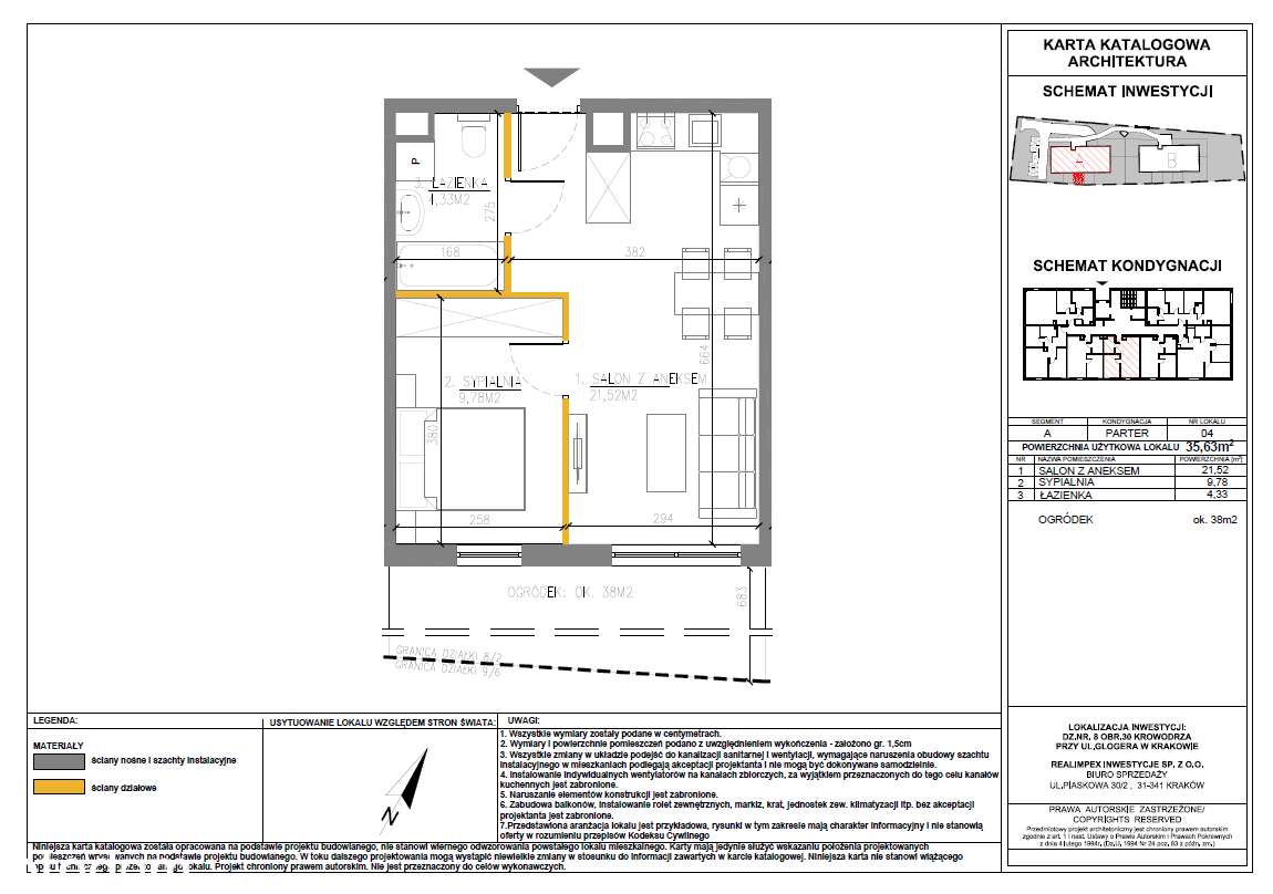 Glogera 32 | mieszkanie 2-pok. | M04 + ogródek - Pełny obrazek: 3/10