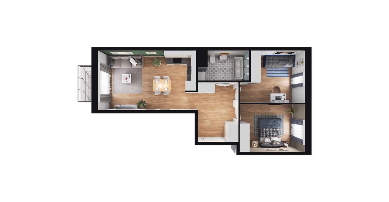 Ursus Classic | mieszkanie 3-pok. |C1_61 - Pełny obrazek: 3/9