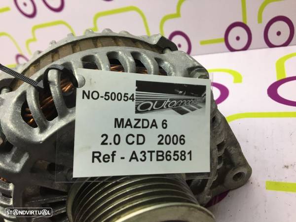 Alternador Mazda 6 2.0Di 143Cv de 2006 - Ref : A3TB6581 - NO50054 - 4