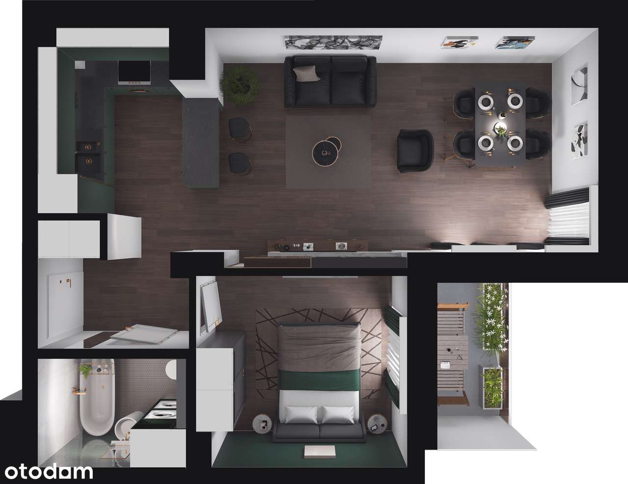 Zagajnikowa | nowe gotowe mieszkania przy parku | 2 pokoje - Pełny obrazek: 3/9