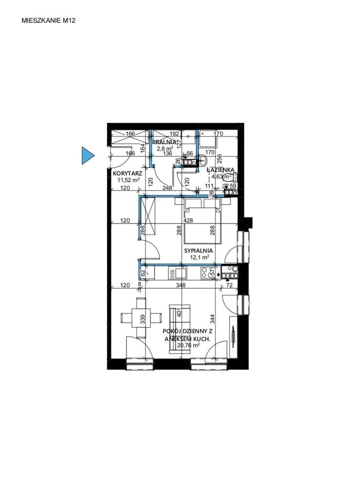 Comfort Corner | mieszkanie 2-pok. | M12 - Pełny obrazek: 2/6