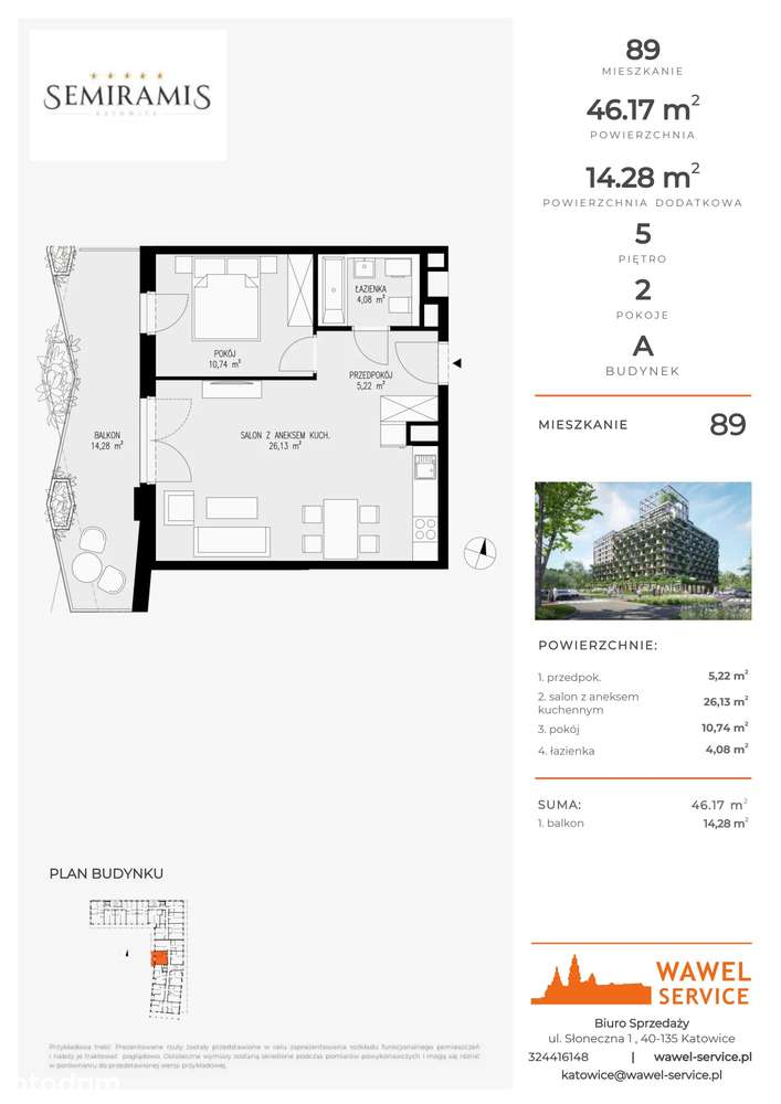 Semiramis | mieszkanie 2-pok. | 89 - Pełny obrazek: 2/7