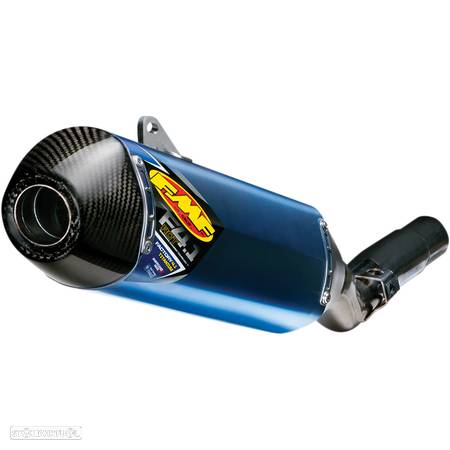 ponteira de escape fmf factory 4.1 rct slip-on titanium / carbon blue anodized suzuki rm-z 250 - 1