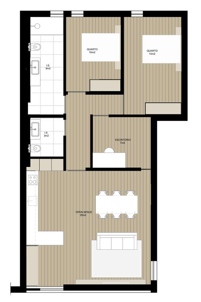 T2+1 Totalmente Renovado - Lomar, Braga - Grande imagem: 3/3