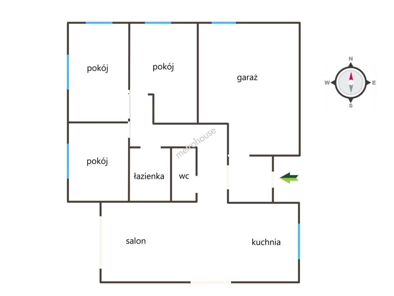 Nowy parterowy dom stan deweloperski 4 pokoje garaż-17