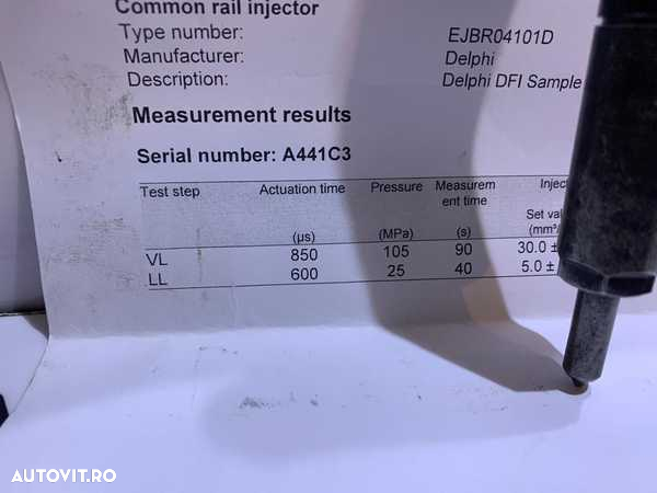 Injector Injectoare Verificate cu Fisa Delphi Renault Modus 1.5 DCI 65CP 2005 - 2012 Cod 8200553570 8200049876 - 2