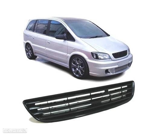 GRELHA FRONTAL SEM SÍMBOLO PARA OPEL ZAFIRA 99-05 PRETO - 1