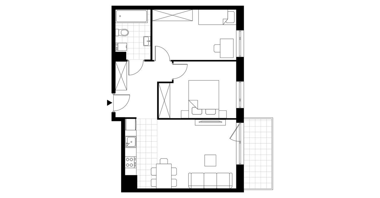 3-pokojowe mieszkanie 55m2 + balkon Bez Prowizji - Pełny obrazek: 3/8