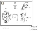 VOLVO XC90 II zamek drzwi tylny prawy kpl OE 32310871 - 1