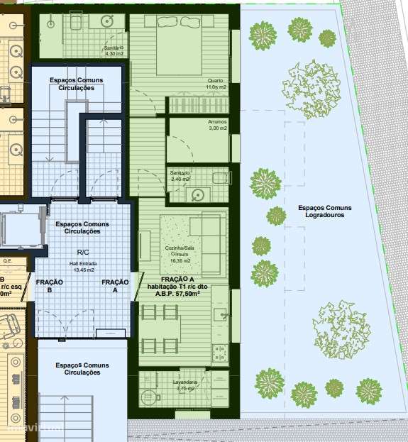 Apartamento T1+1 em empreendimento Gandra Wood Garden-22