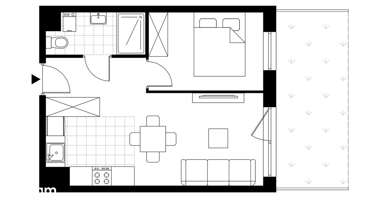 Nova Dworcowa | mieszkanie 2-pok. | D.0.108 - Pełny obrazek: 4/9