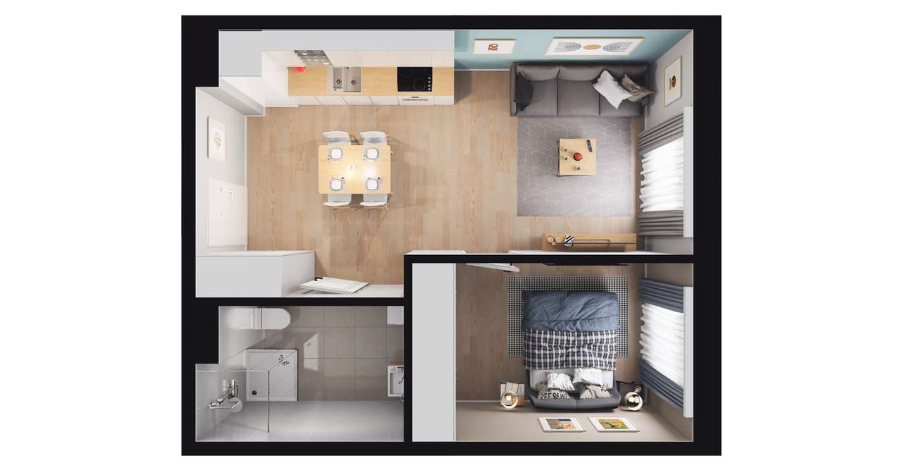 Ostoja Przylesie | mieszkanie 2-pok. | 1_3_03 - Pełny obrazek: 3/9