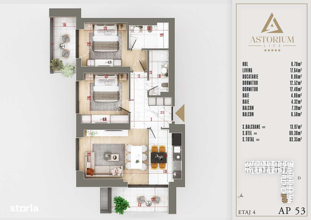 Oferta 3 cam izolatie fonica proiect premium Titan Pallady - Imagine principală: 2/12