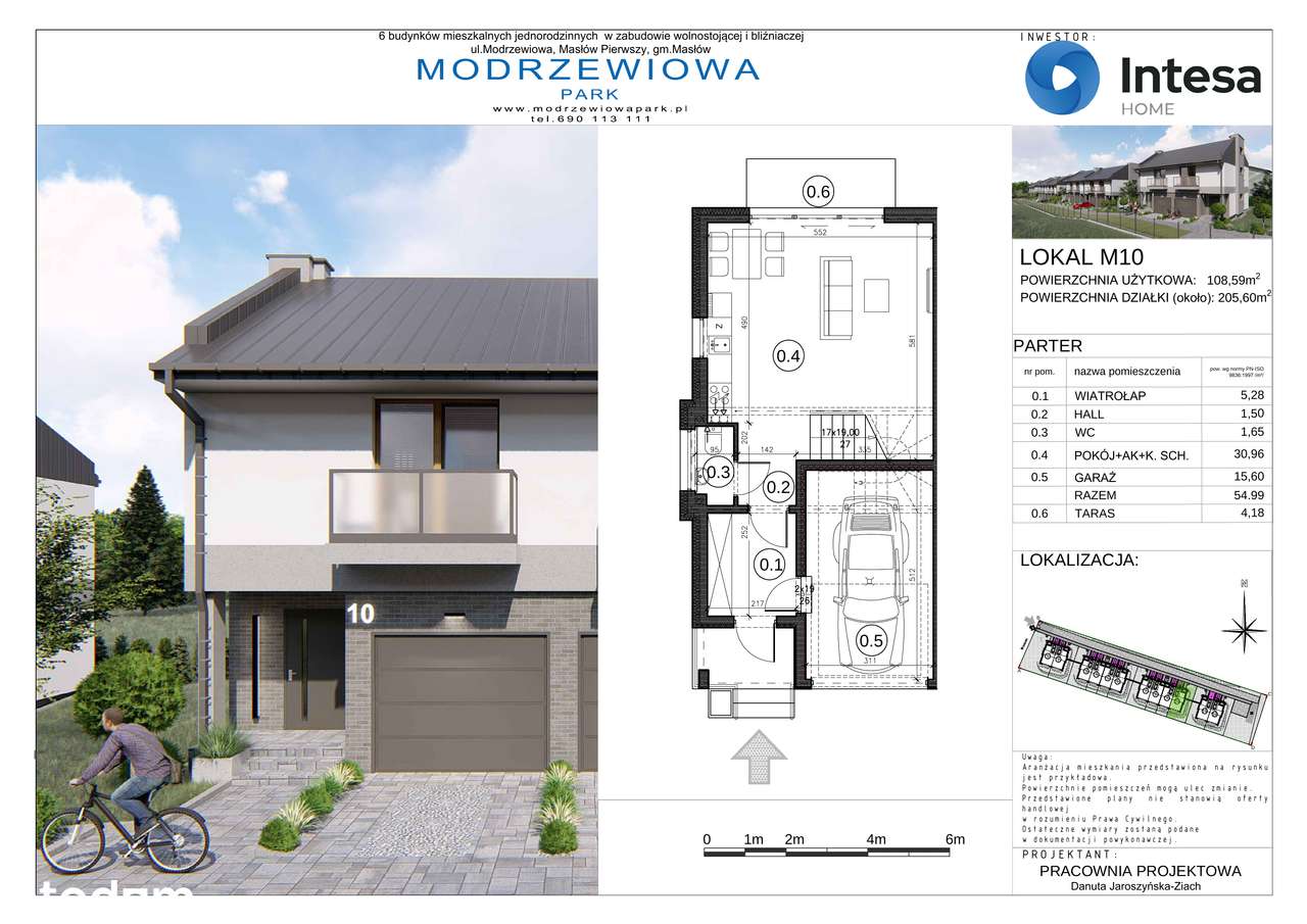 Nowoczesny segment z ogródkiem i garażem | Modrzewiowa Park | Masłów-18