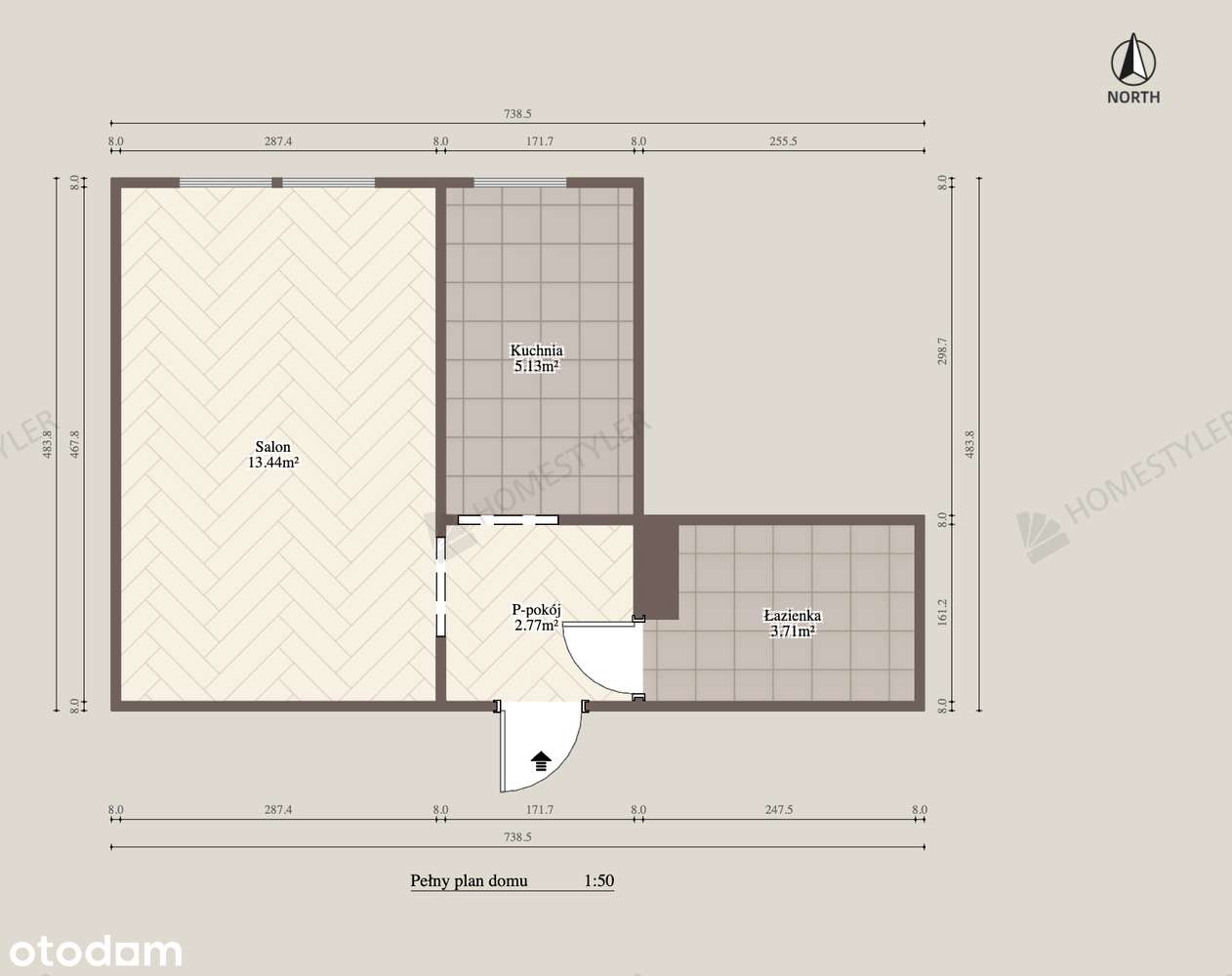 Okazja ! 28m² na 1. piętrze | Niski czynsz 250 zł | Środkowe i ciepłe-2