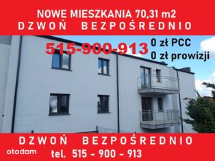 Nowy 3 pokojowy apartament spokojnej okolicy