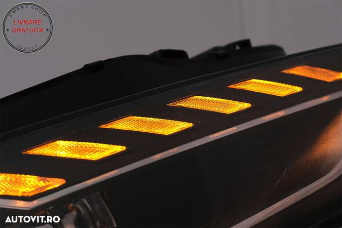 Faruri Full LED Audi A4 B8.5 Facelift  (2012-2015) Negru Semnal Dinamic A4 B9.5 De- livrare gratuita - 4