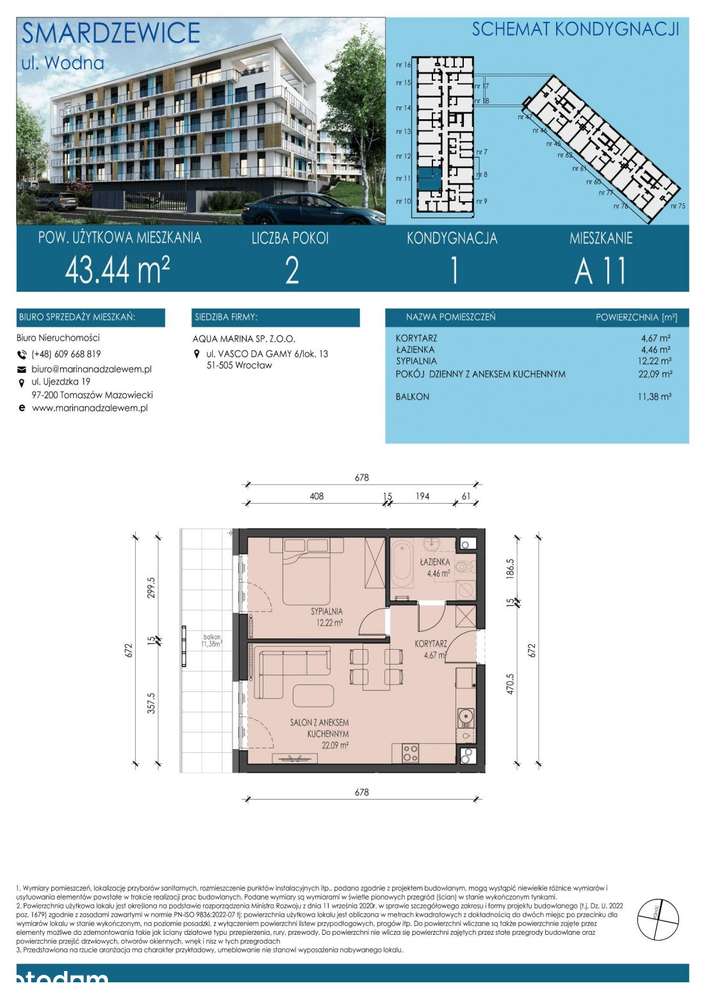 2-pokojowe mieszkanie 43m2 + balkon Bez Prowizji - Pełny obrazek: 2/5