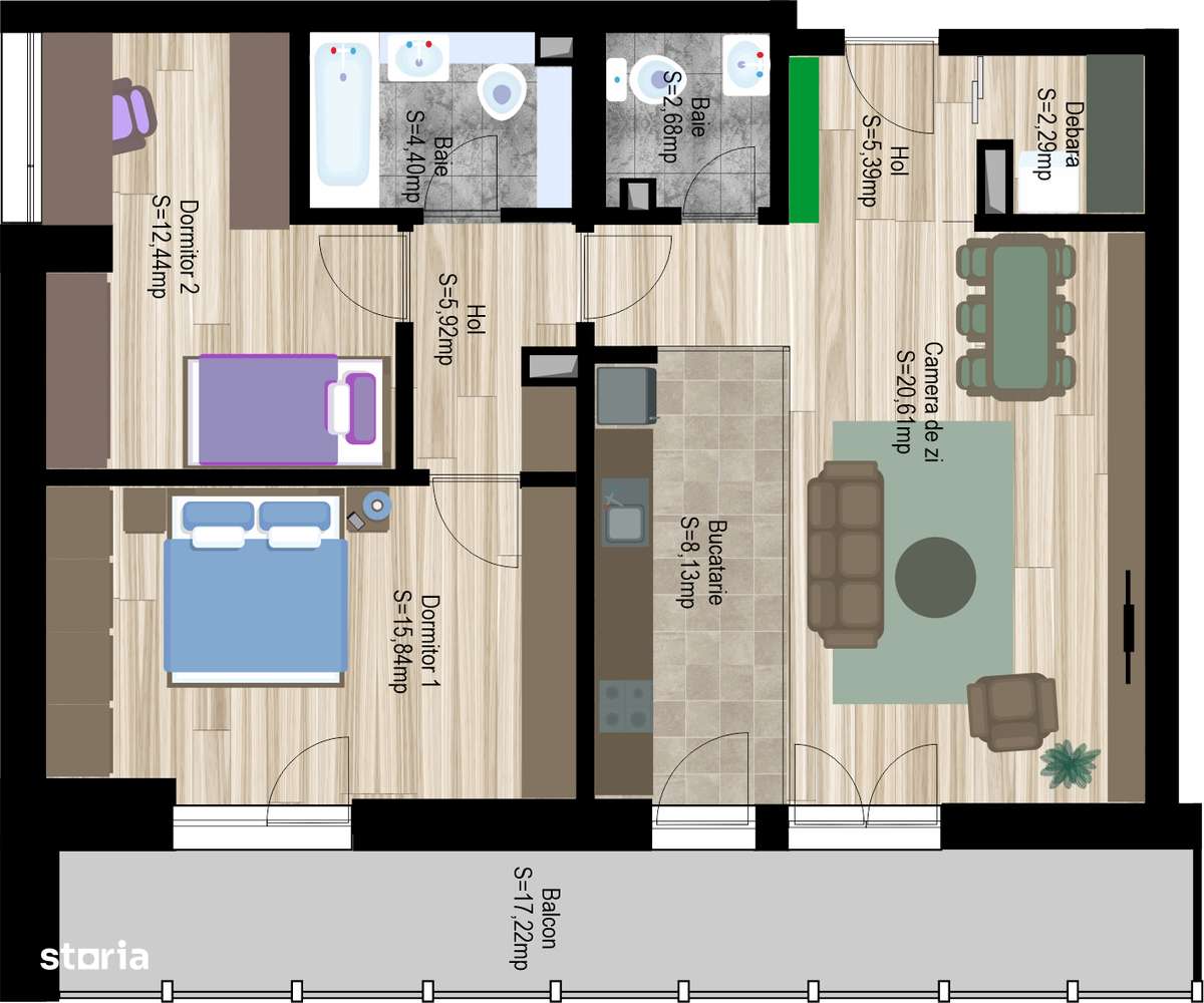 Apartament 3 camere | Compartimentare excelenta | Avanera Bacau-0