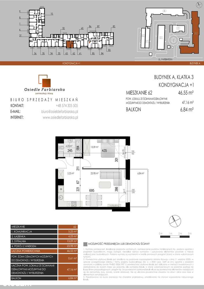2-pokojowe mieszkanie 46m2 + balkon Bezpośrednio - Pełny obrazek: 2/6