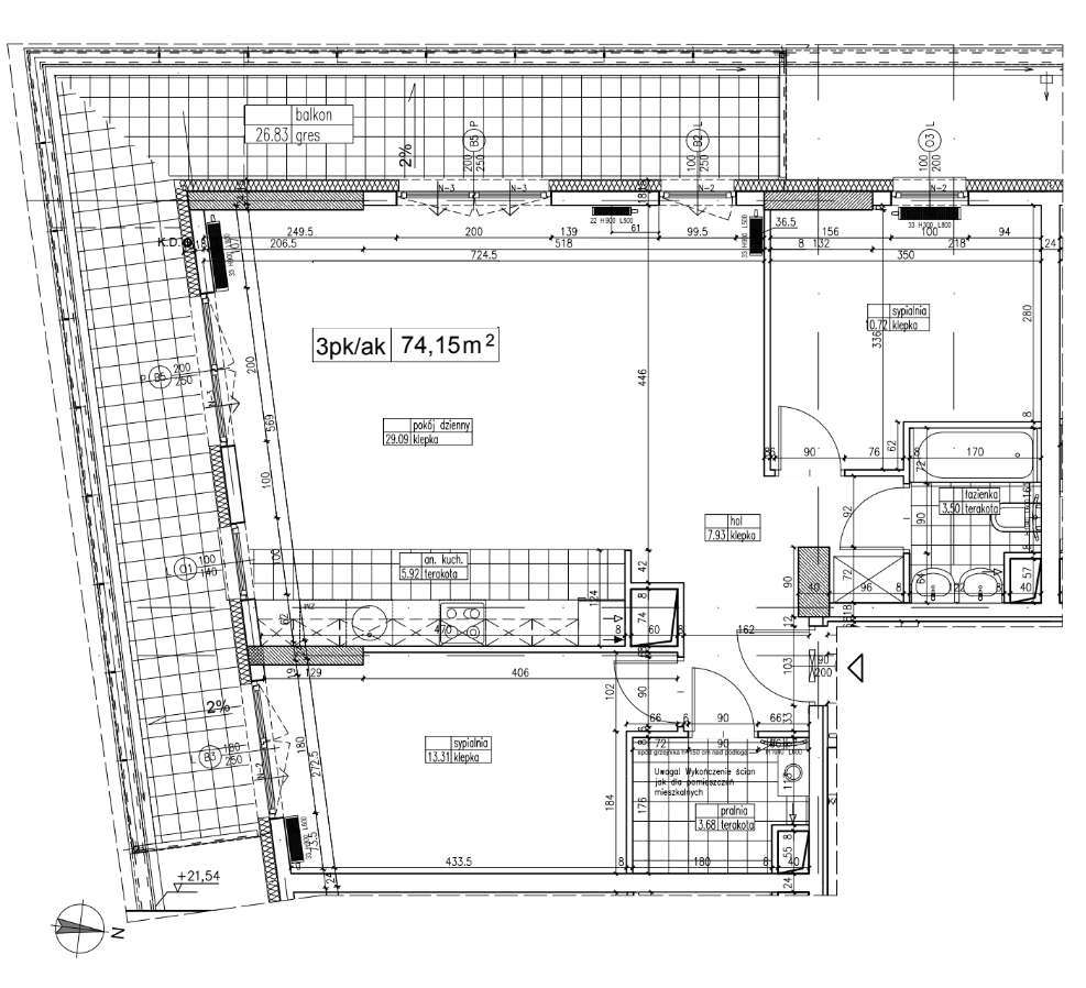 M3 z garderobą i dużym tarasem na VIIp. BLISKA WOLA - Pełny obrazek: 4/19