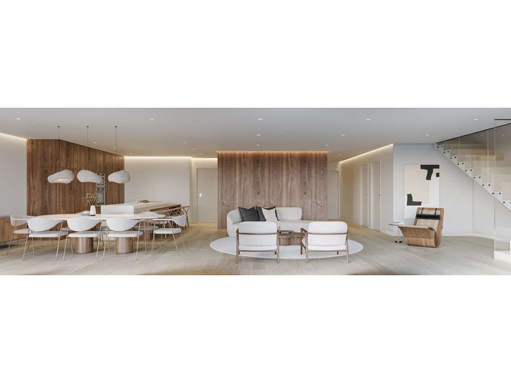 Apartamento T3 Duplex com 2 garagens em palacete renovado em Lisboa - Grande imagem: 4/48