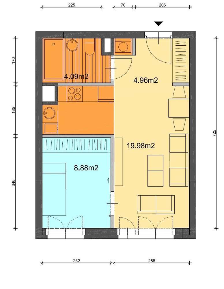Dwa pokoje Mokotów Cybernetyki 7G z najemcą.-13