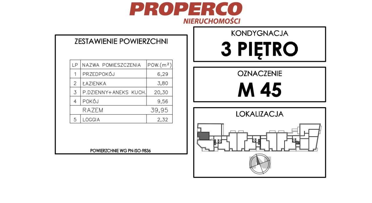 Mieszkanie 2pok., 39,95m2, IIIp., ul. Klonowa-5